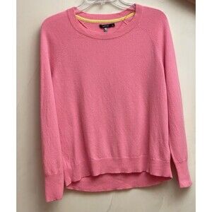 APT 9 100% Cashmere Sweater Women L Pink Crewneck Soft Luxury Knit Long Sleeves